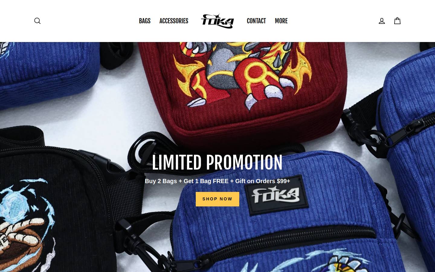 Toka homepage screenshot