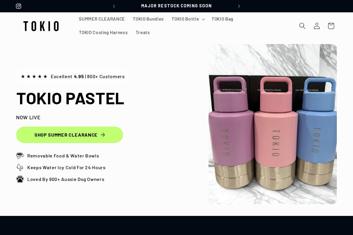 tokioofficial.com homepage screenshot