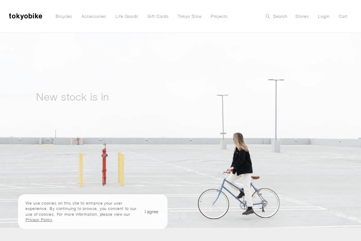 tokyobike.us homepage screenshot