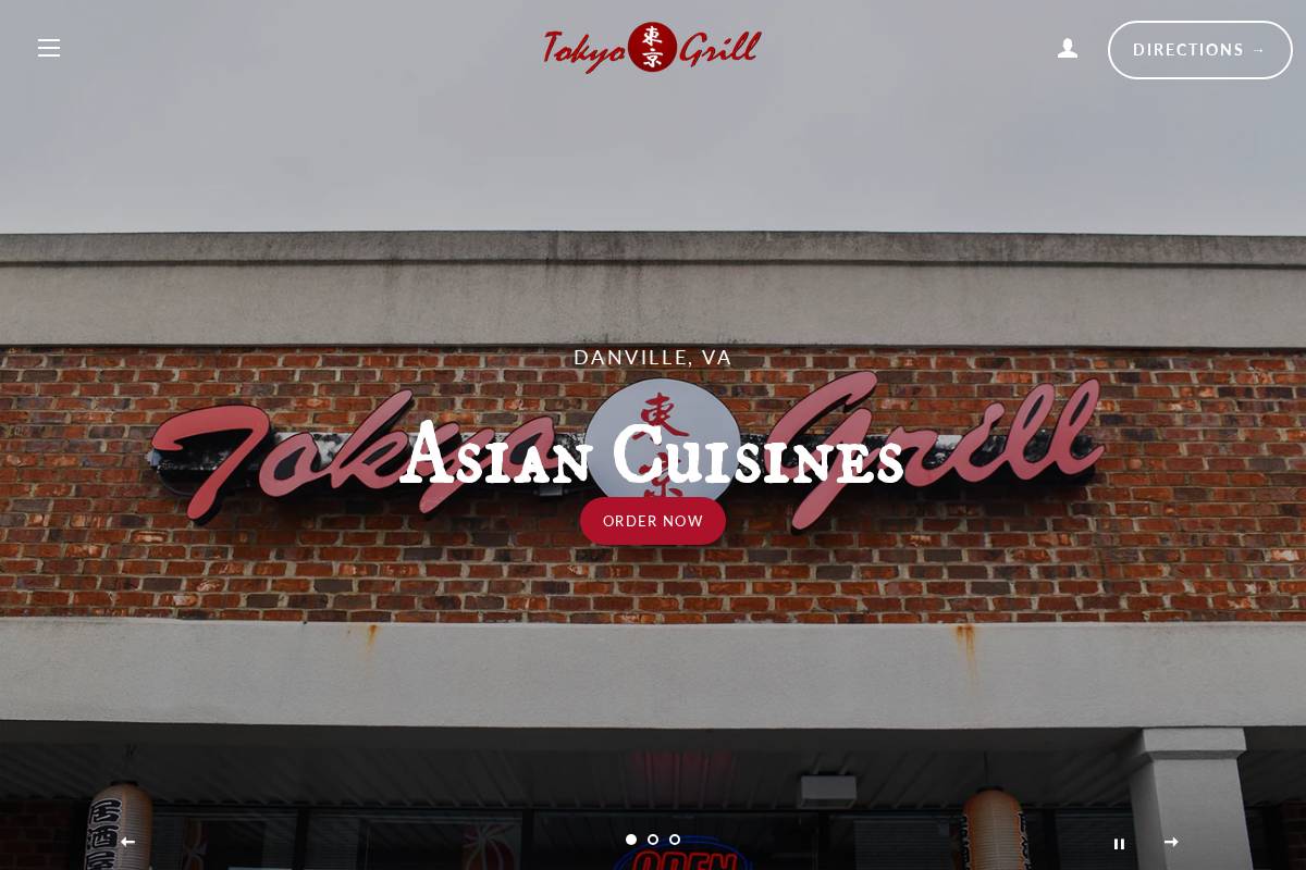 tokyogrills.com homepage screenshot