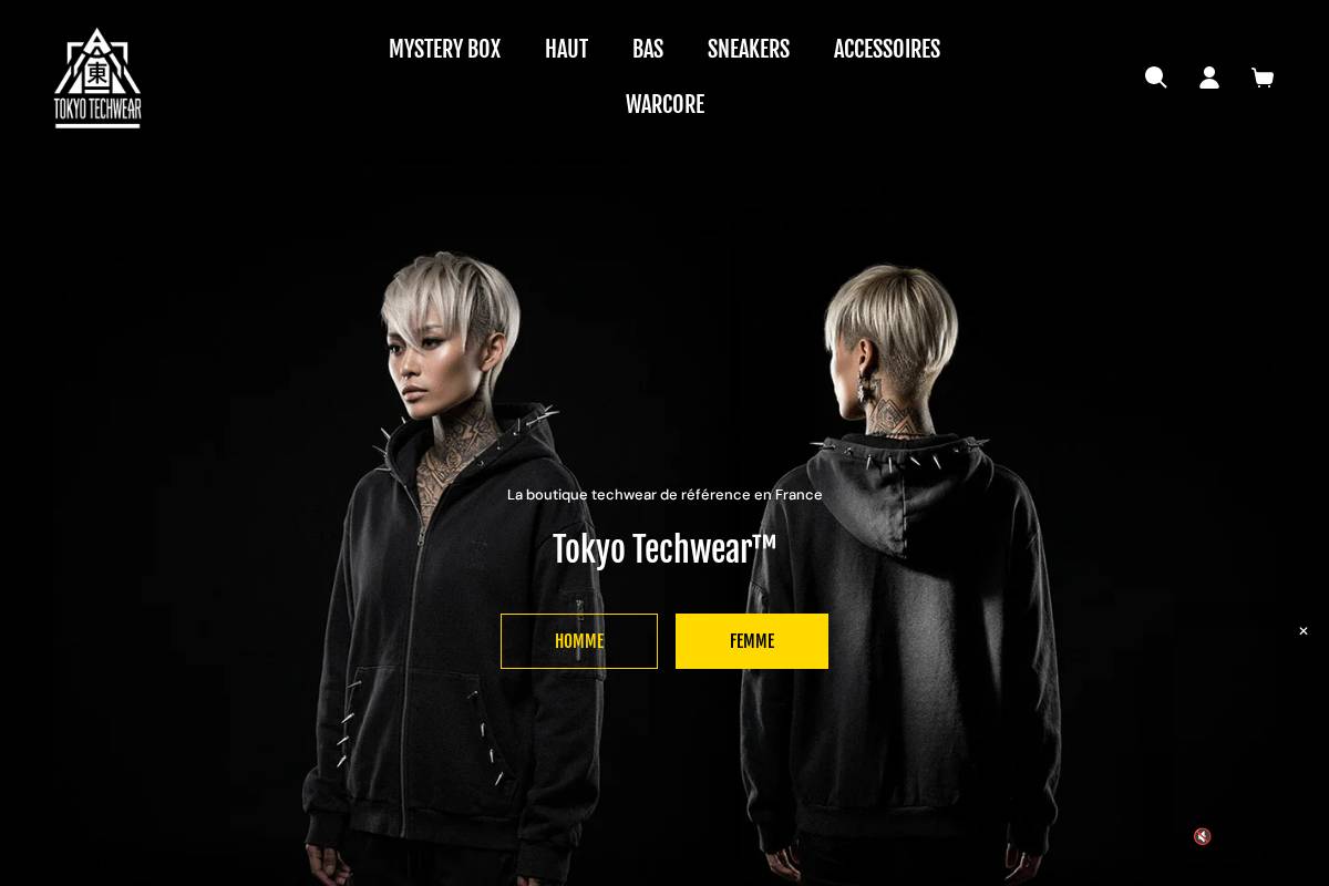 tokyotechwear.fr homepage screenshot