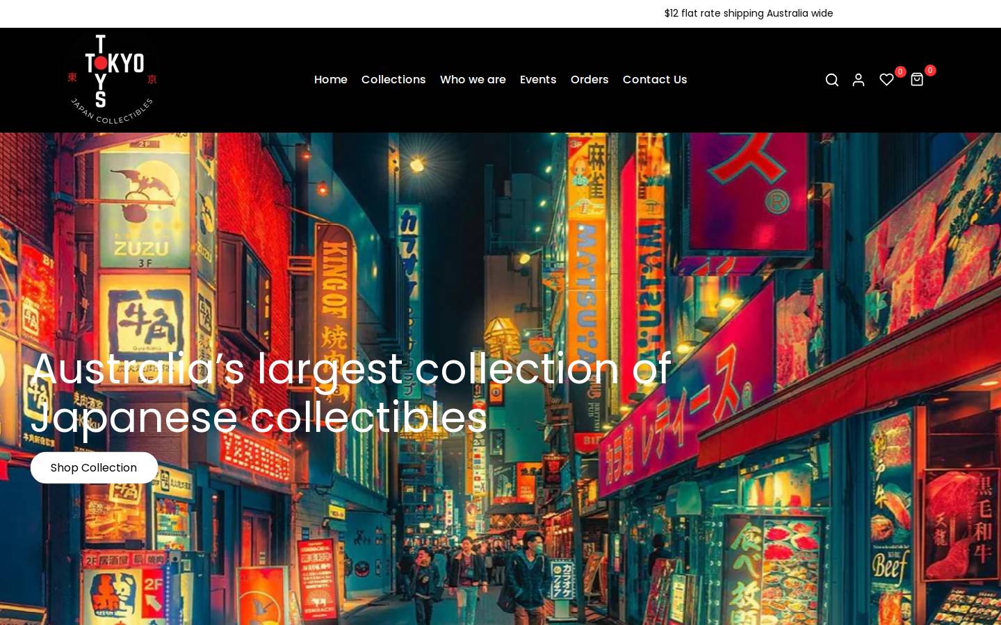 Tokyotoys UK Anime, Manga & TCG Store homepage screenshot
