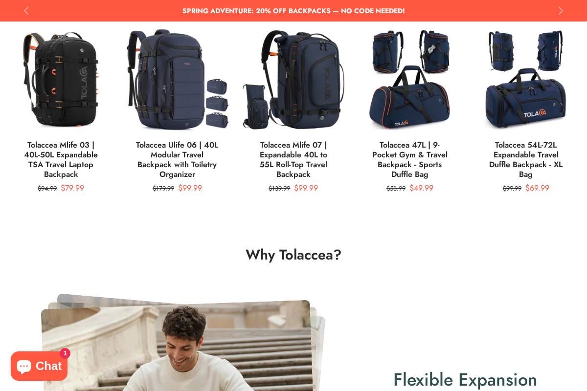 Tolaccea homepage screenshot