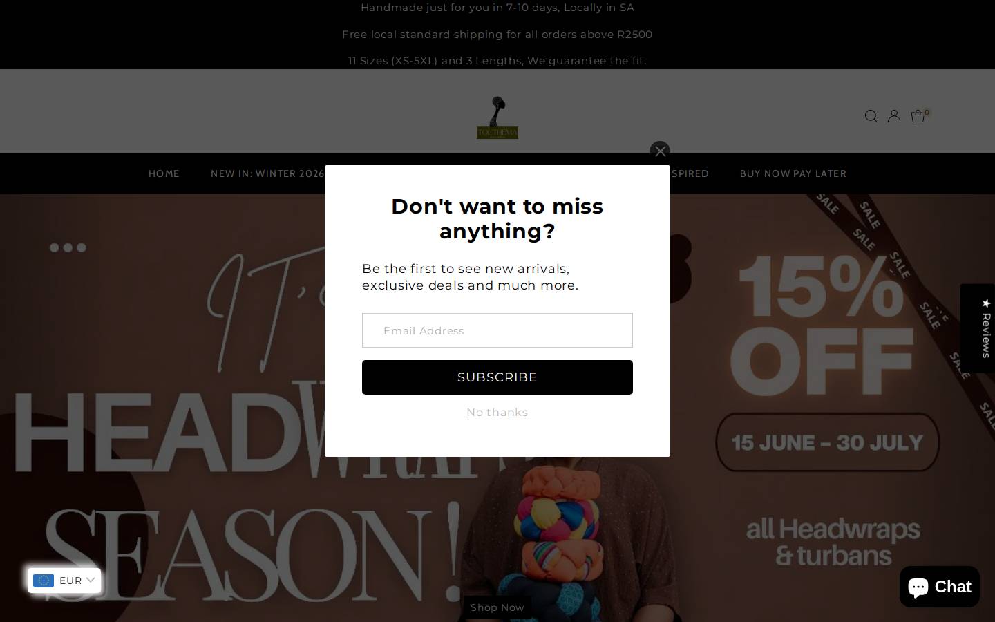 tolthema.com homepage screenshot