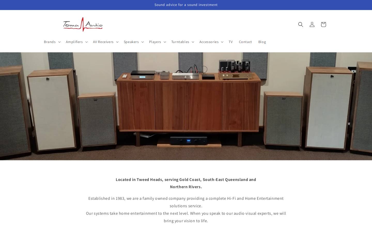 toma.com.au homepage screenshot