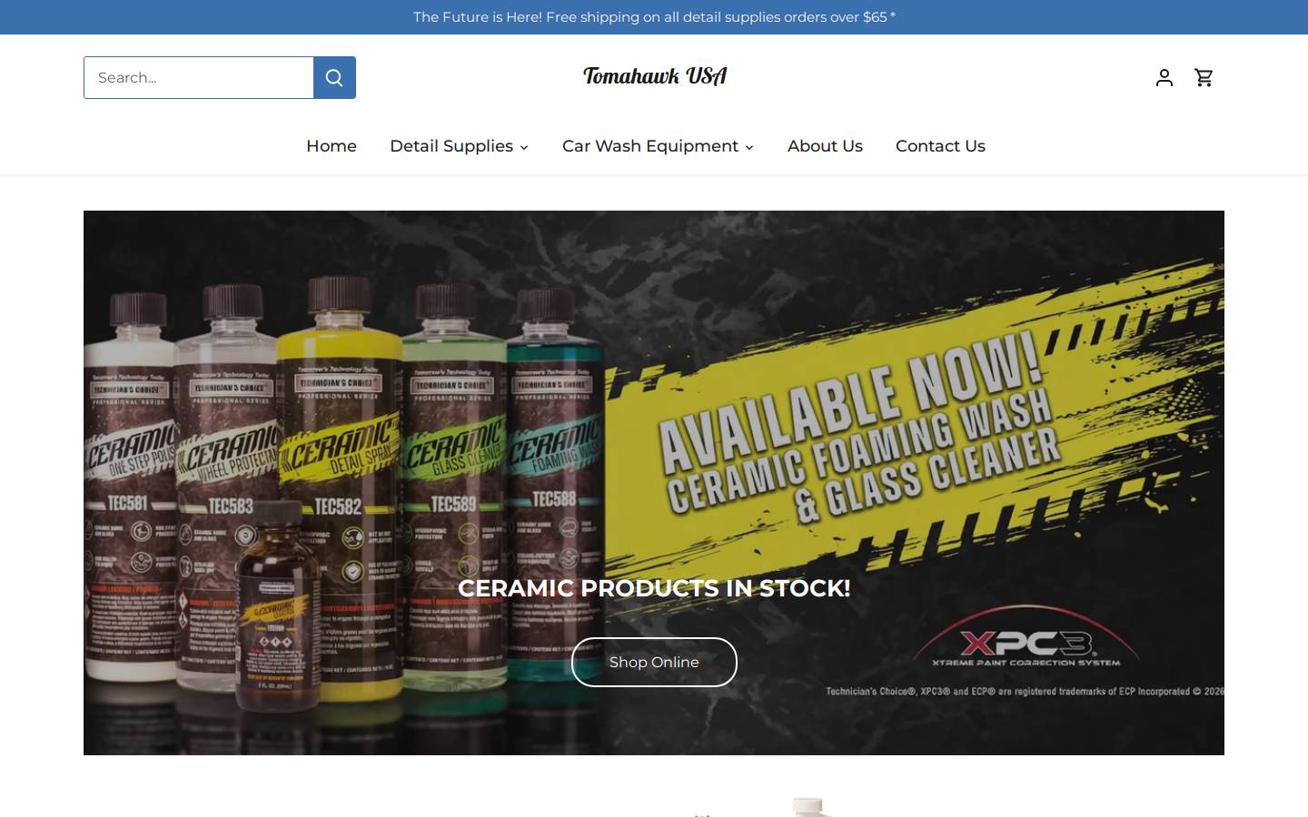 tomahawkusa.com homepage screenshot