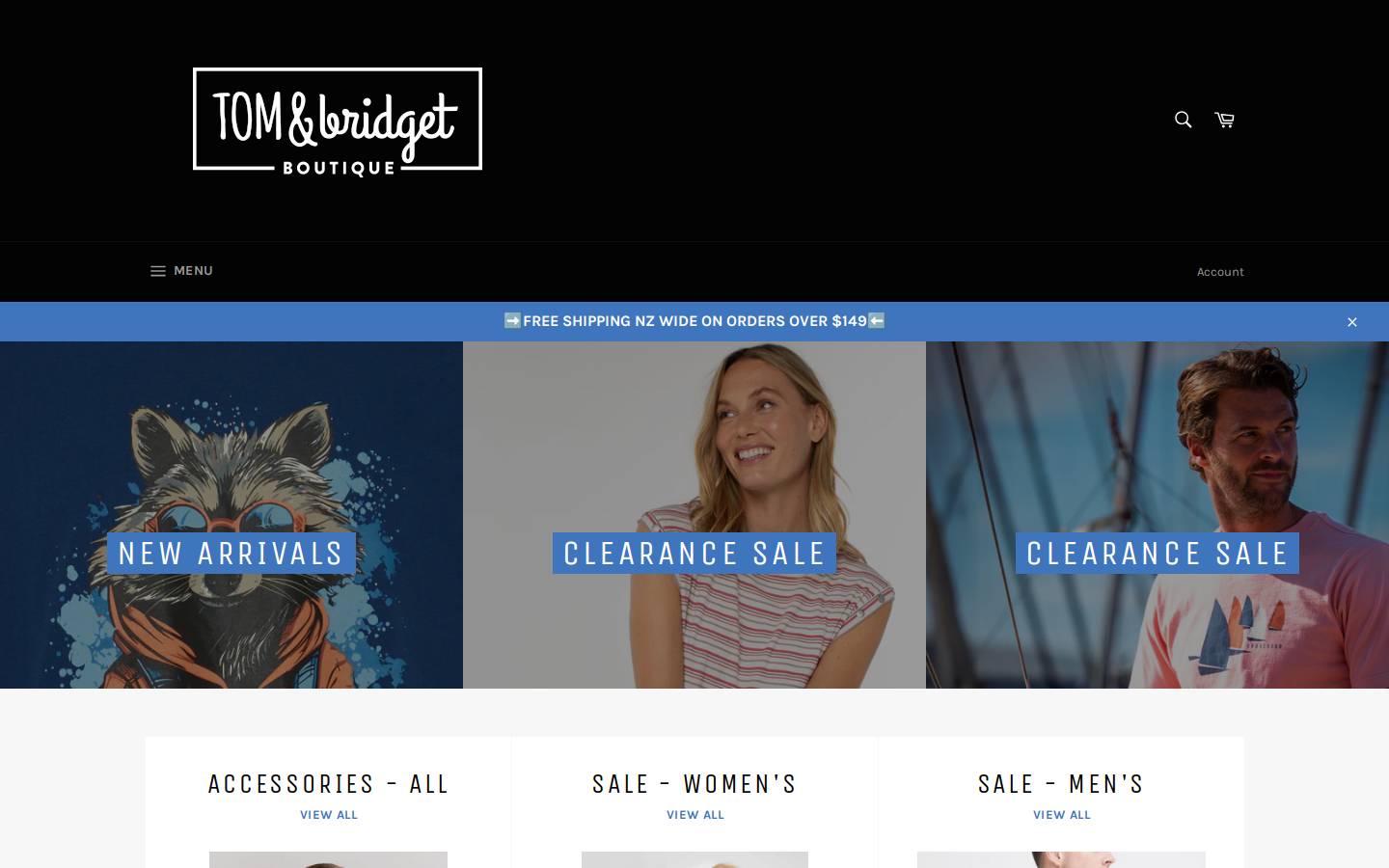 tomandbridget.co.nz homepage screenshot