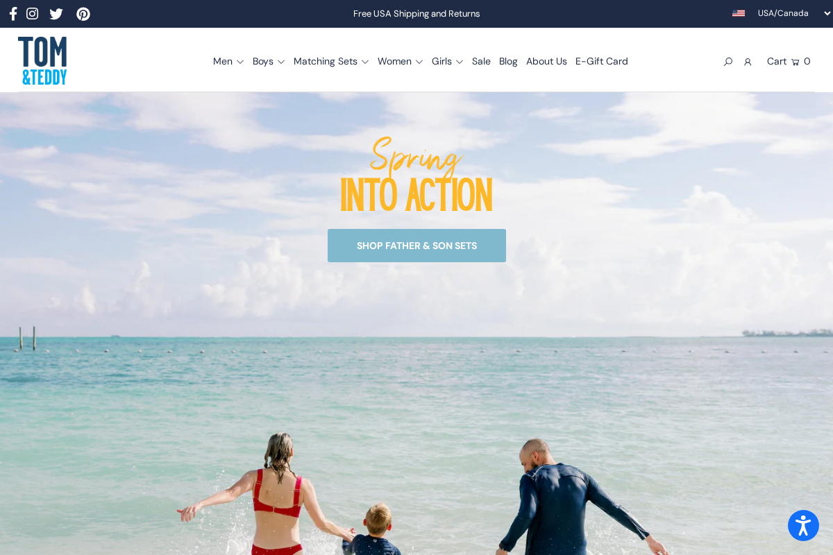 tomandteddy.com homepage screenshot