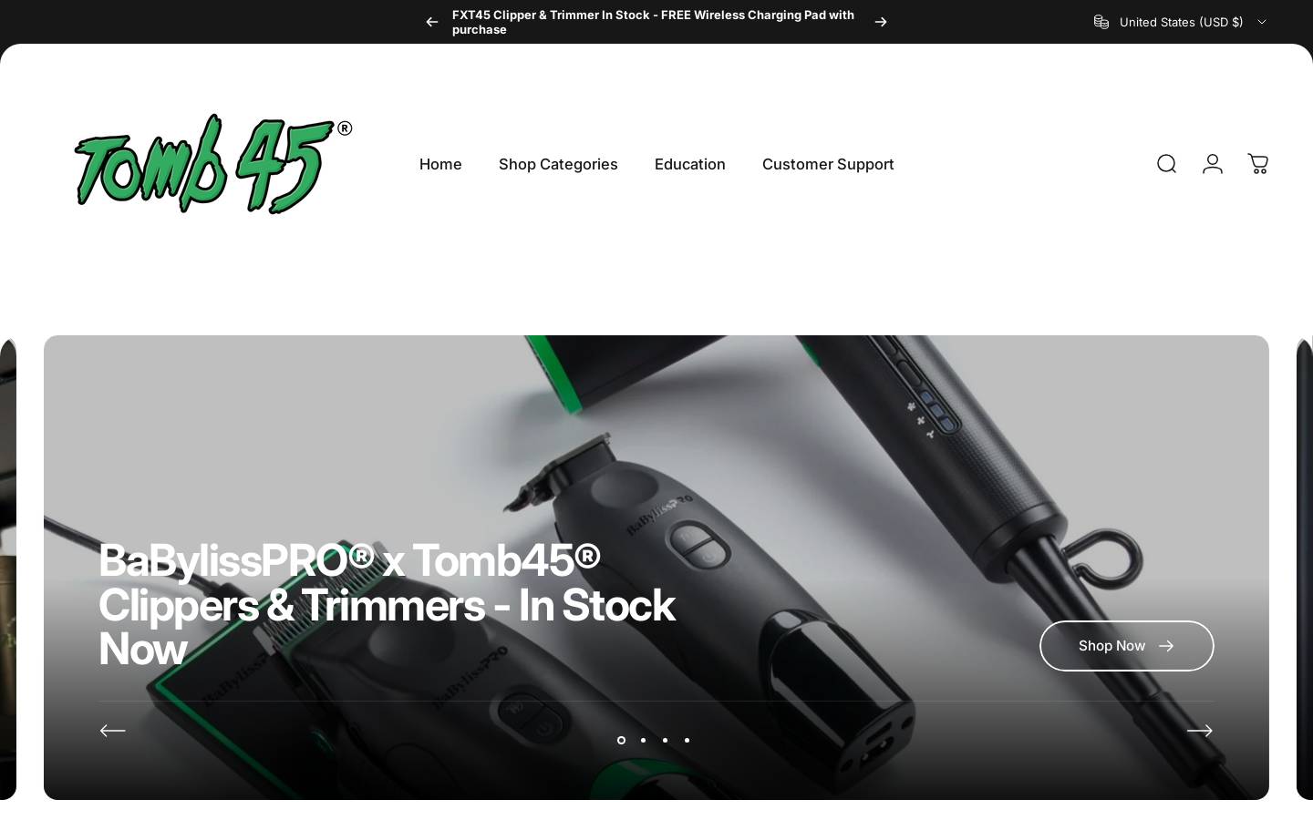 tomb45.com homepage screenshot