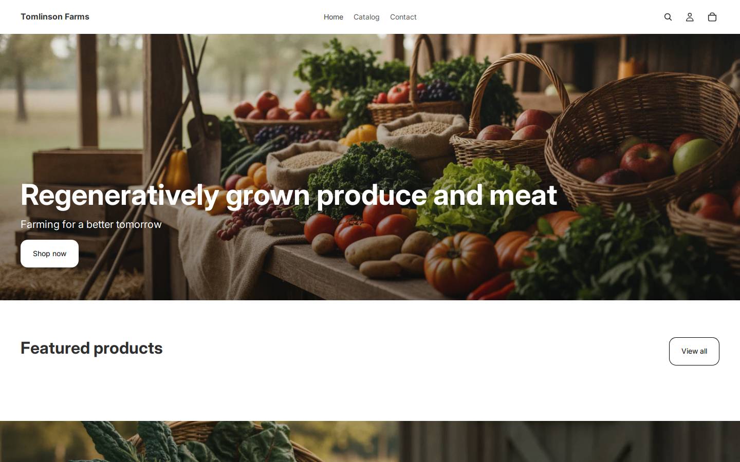 tomlinsonfarms.com homepage screenshot