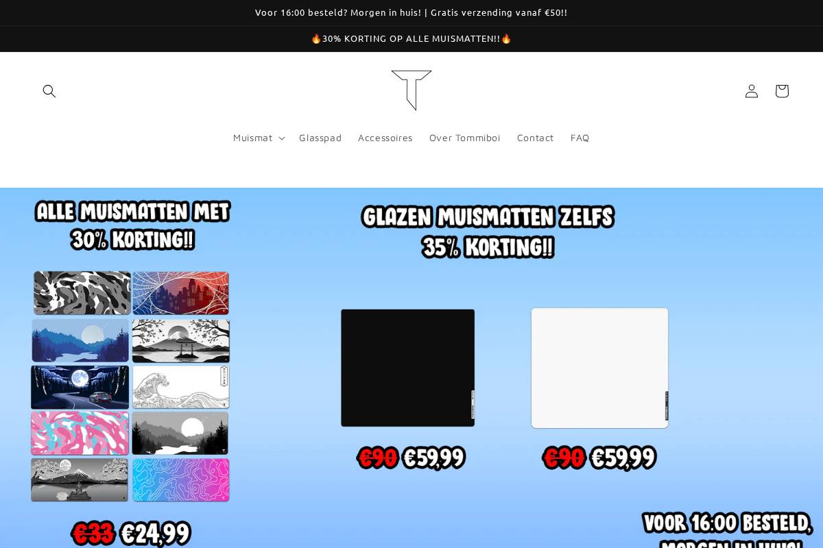 tommiboi.nl homepage screenshot