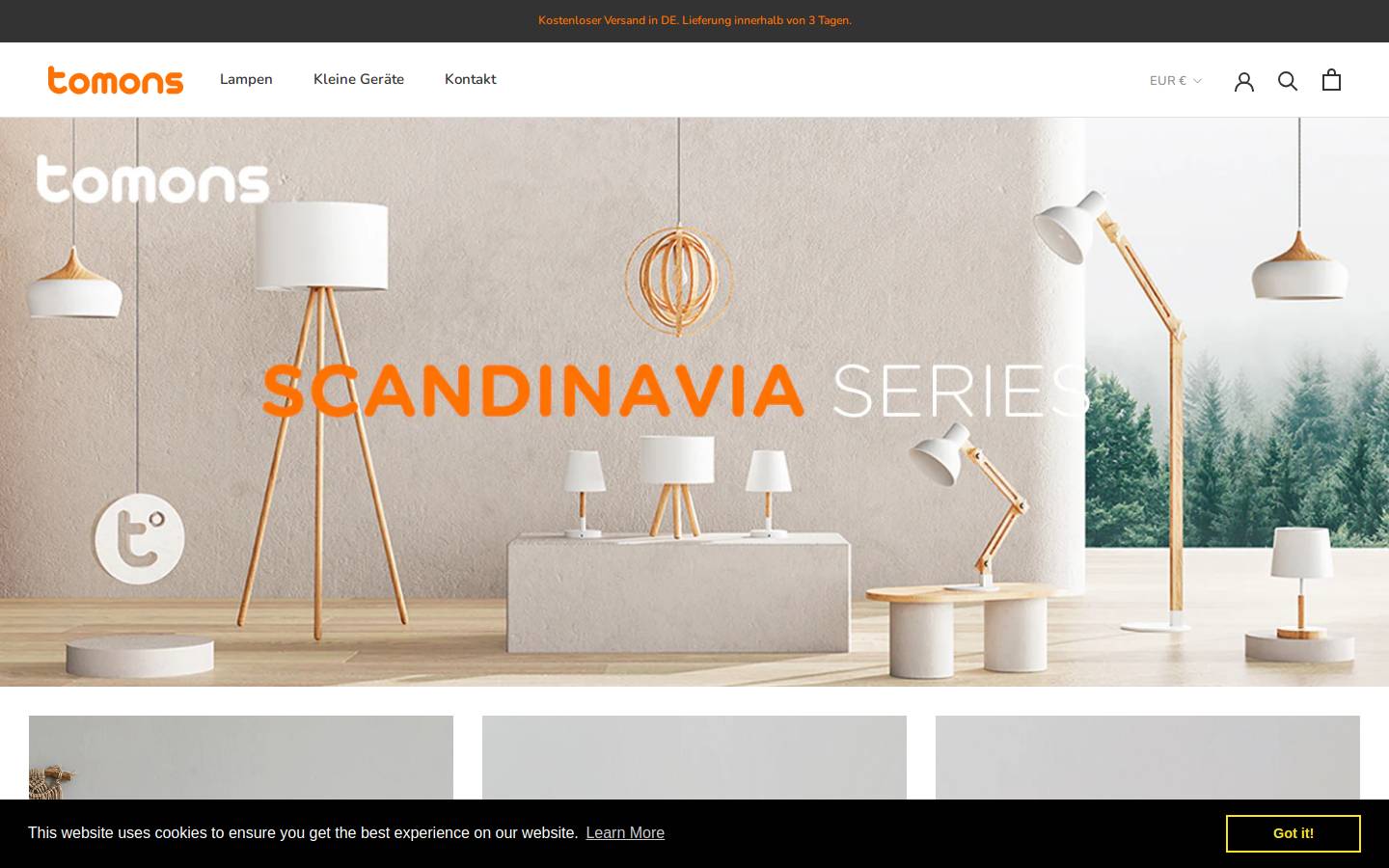 tomons.de homepage screenshot