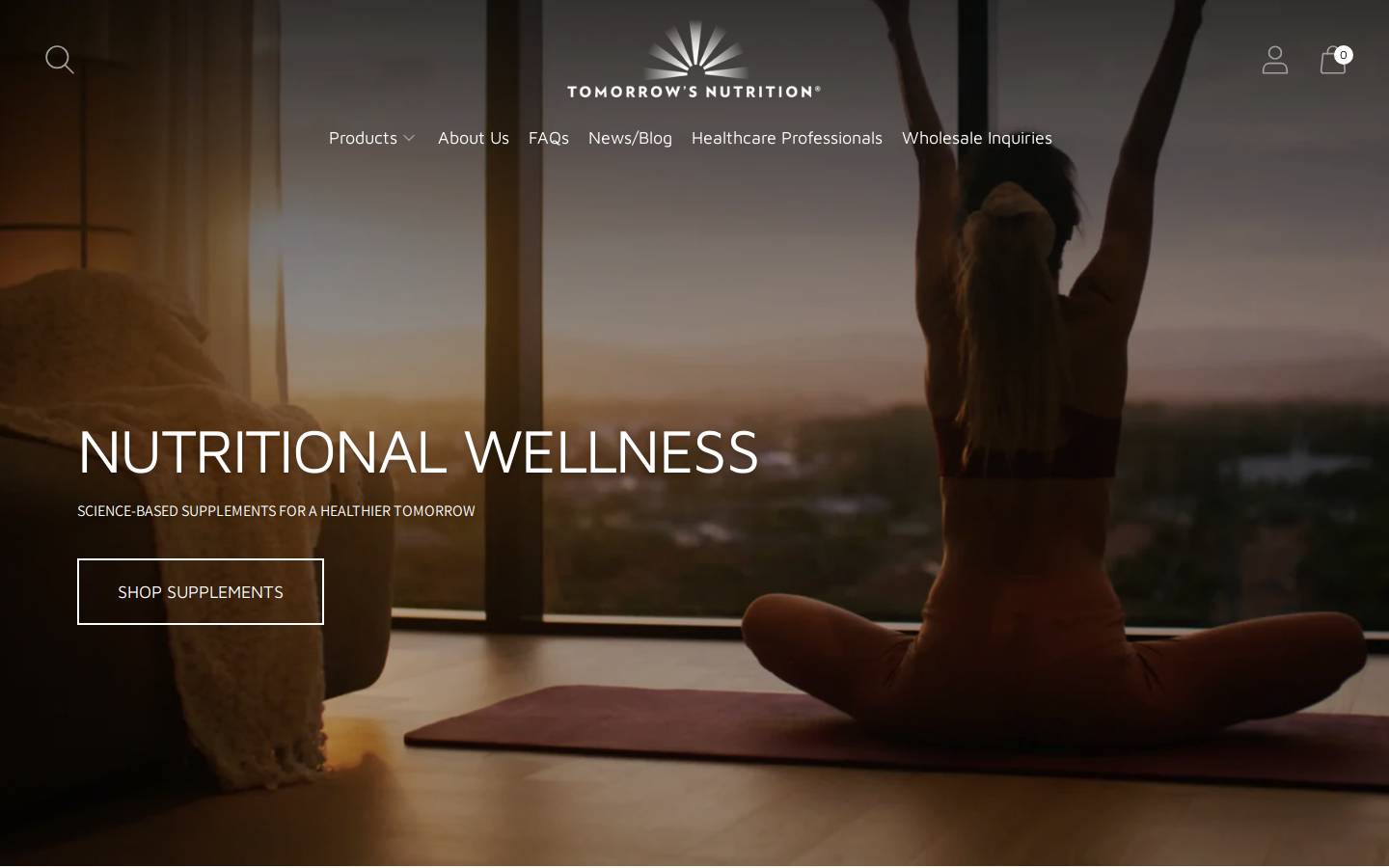 tomorrowsnutrition.com homepage screenshot