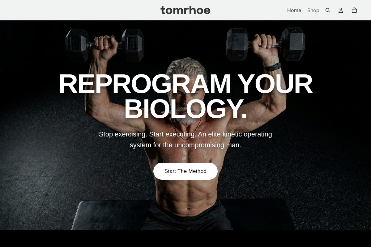tomrhoe homepage screenshot