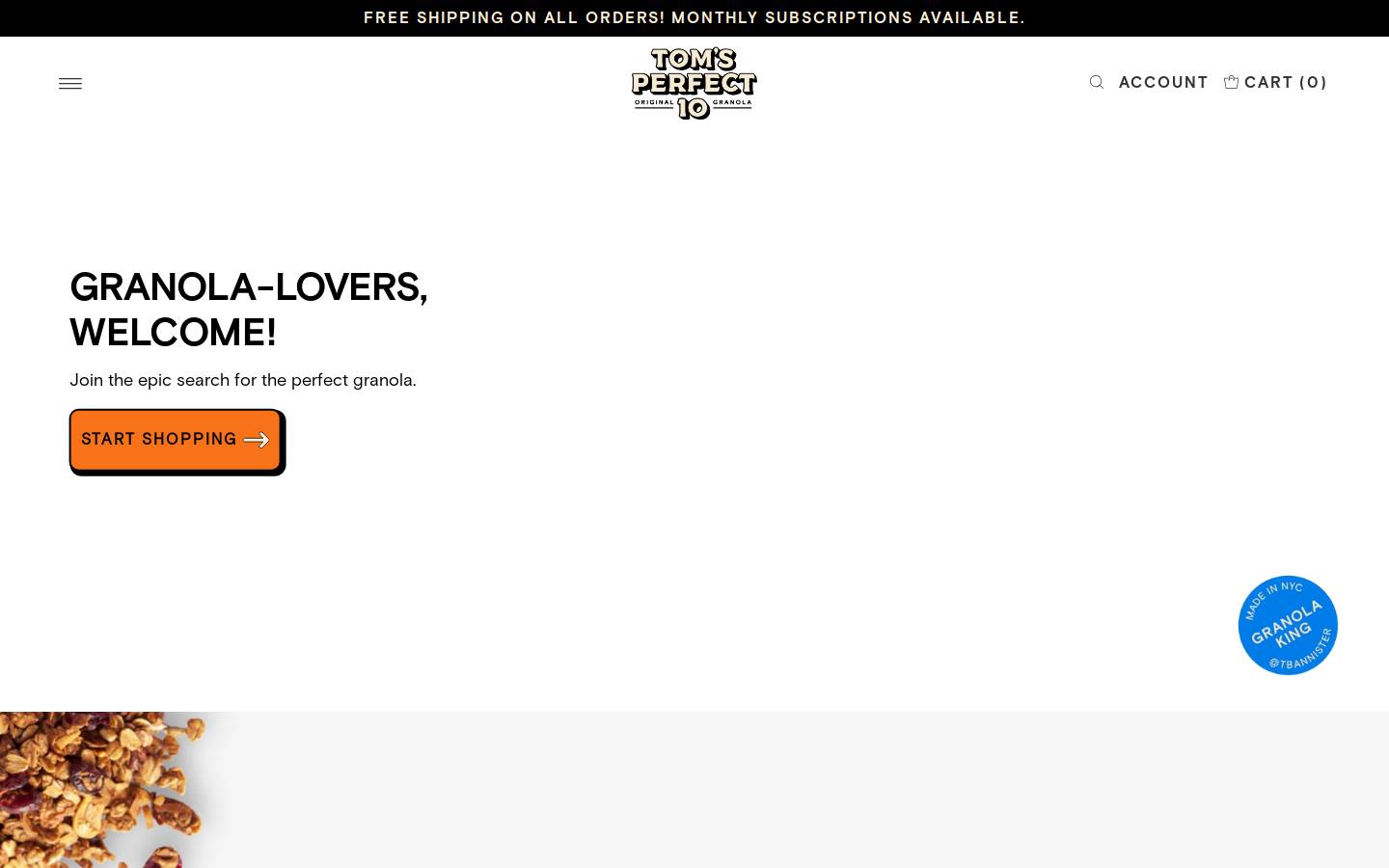 tomsperfect10.com homepage screenshot