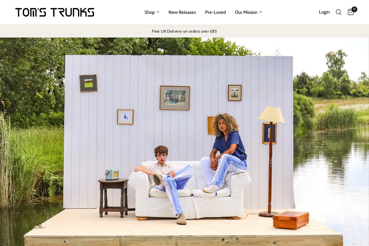 tomstrunks.com homepage screenshot