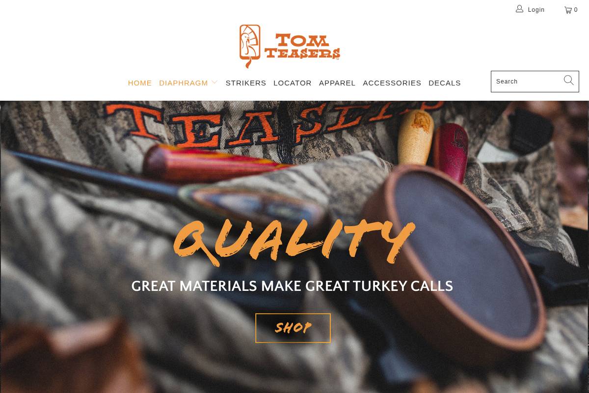 tomteasers.com homepage screenshot