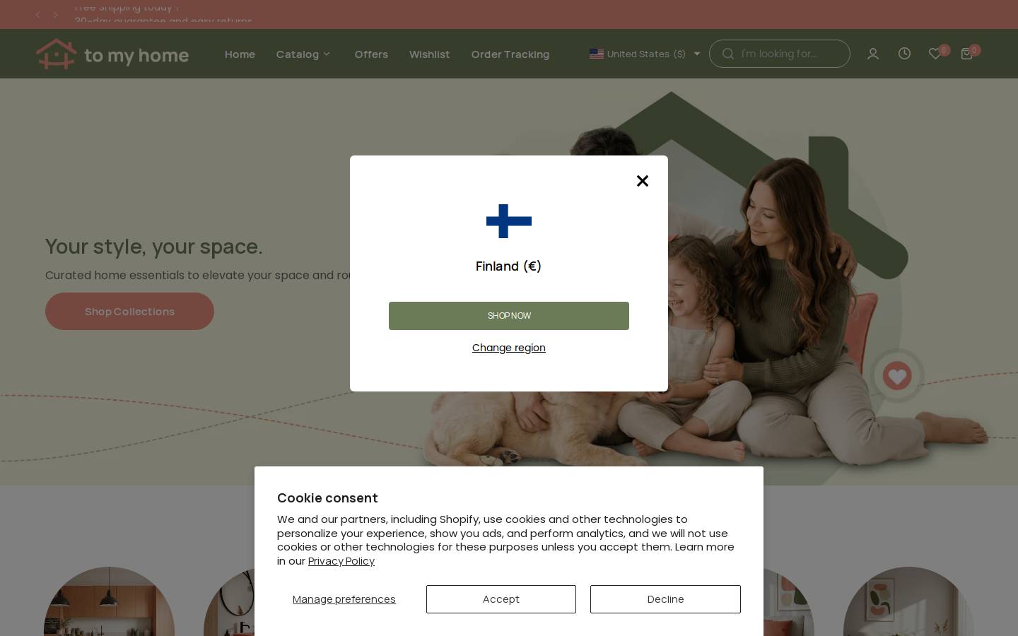 tomyhomeglobal.com homepage screenshot