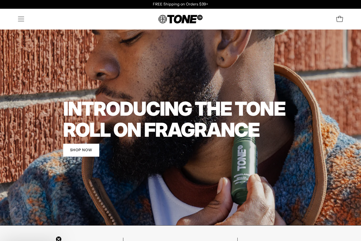 TONE Exclusive homepage screenshot