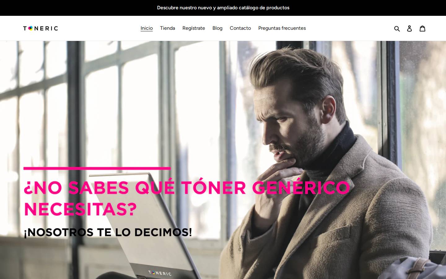 toneric.mx homepage screenshot