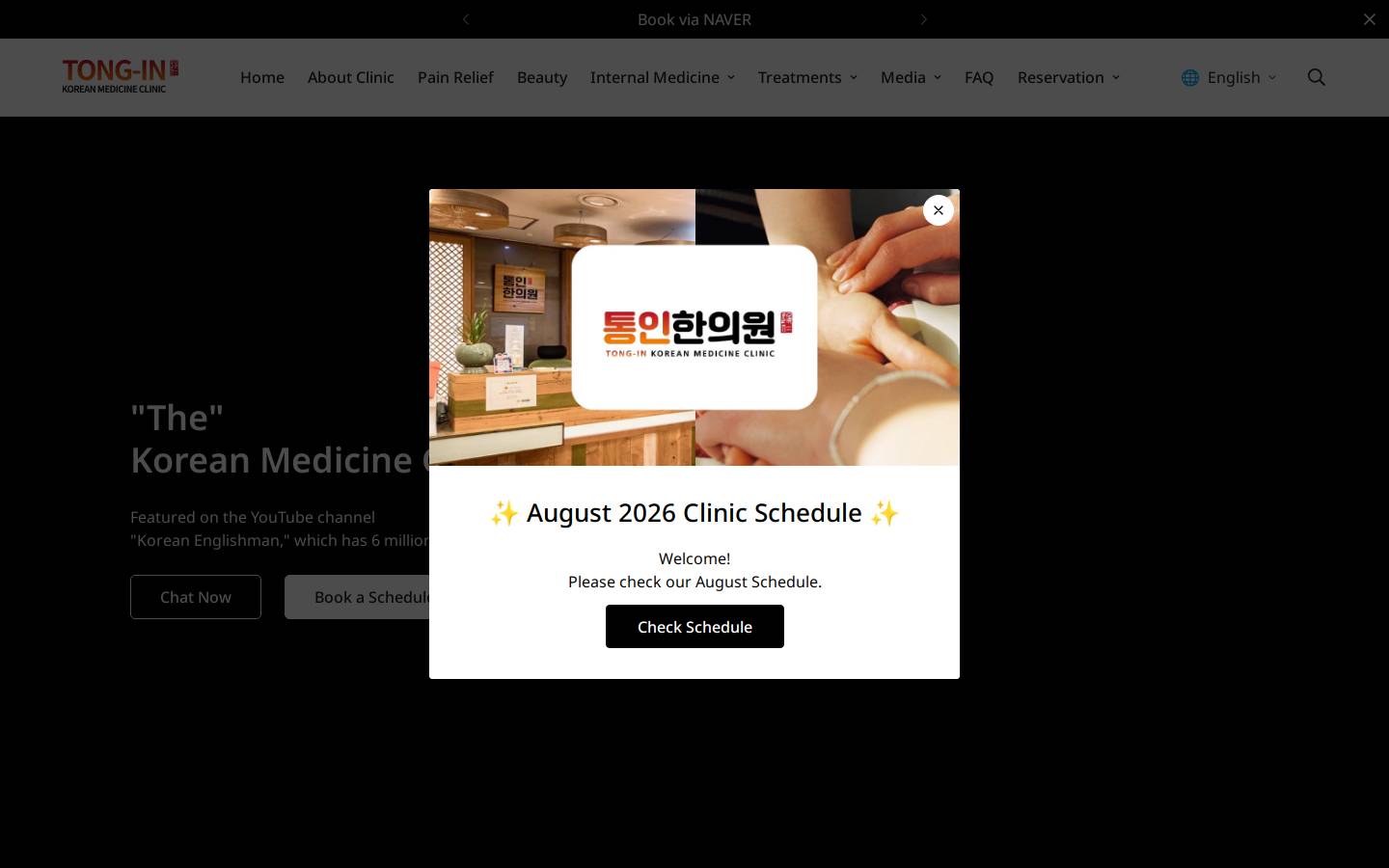 tonginclinic.com homepage screenshot