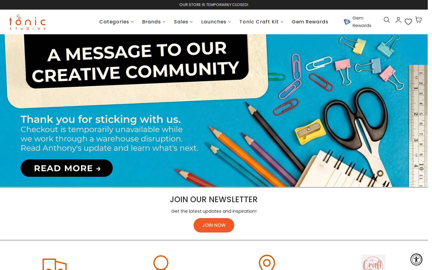 Tonic Studios USA homepage screenshot