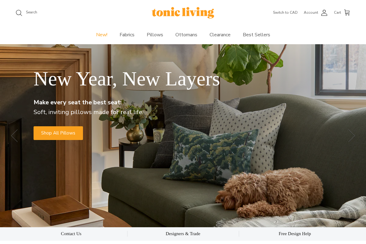 Tonicliving.com homepage screenshot