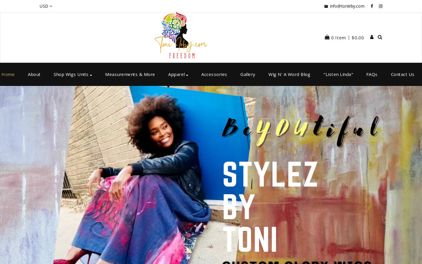 toniirby.com homepage screenshot