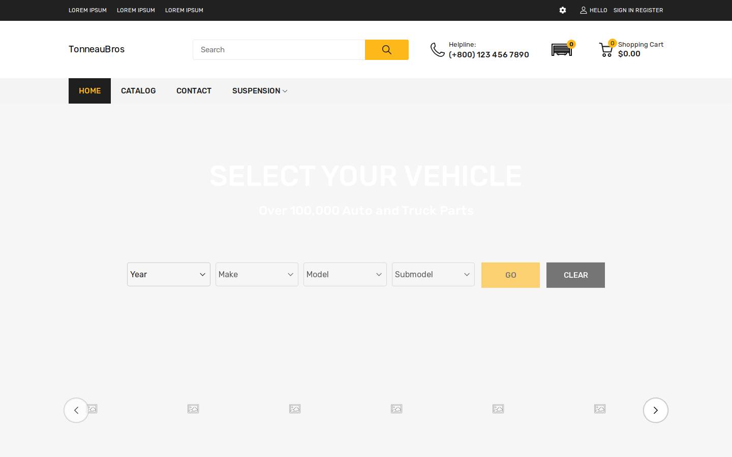 tonneaubros.com homepage screenshot