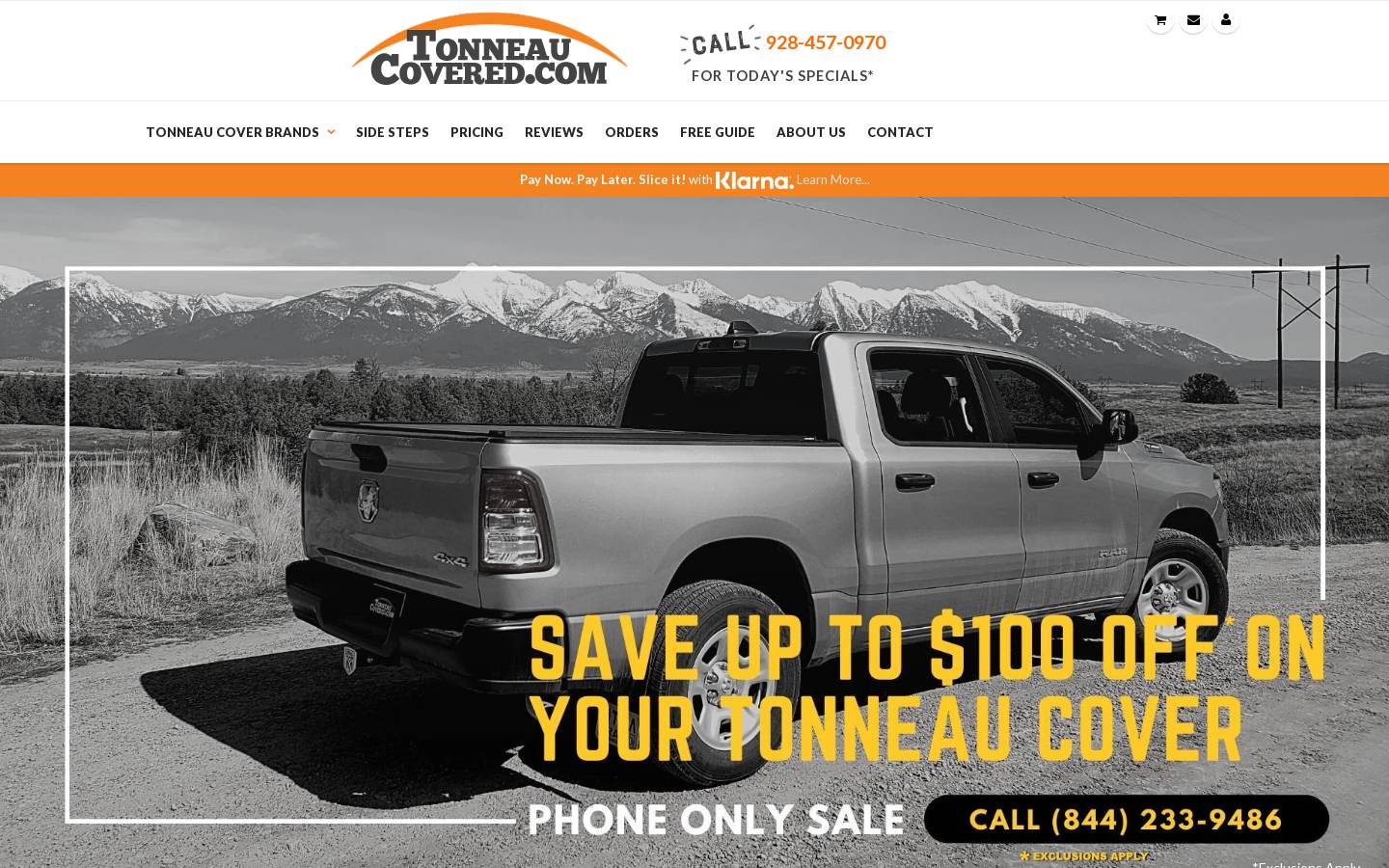 TonneauCovered.com homepage screenshot
