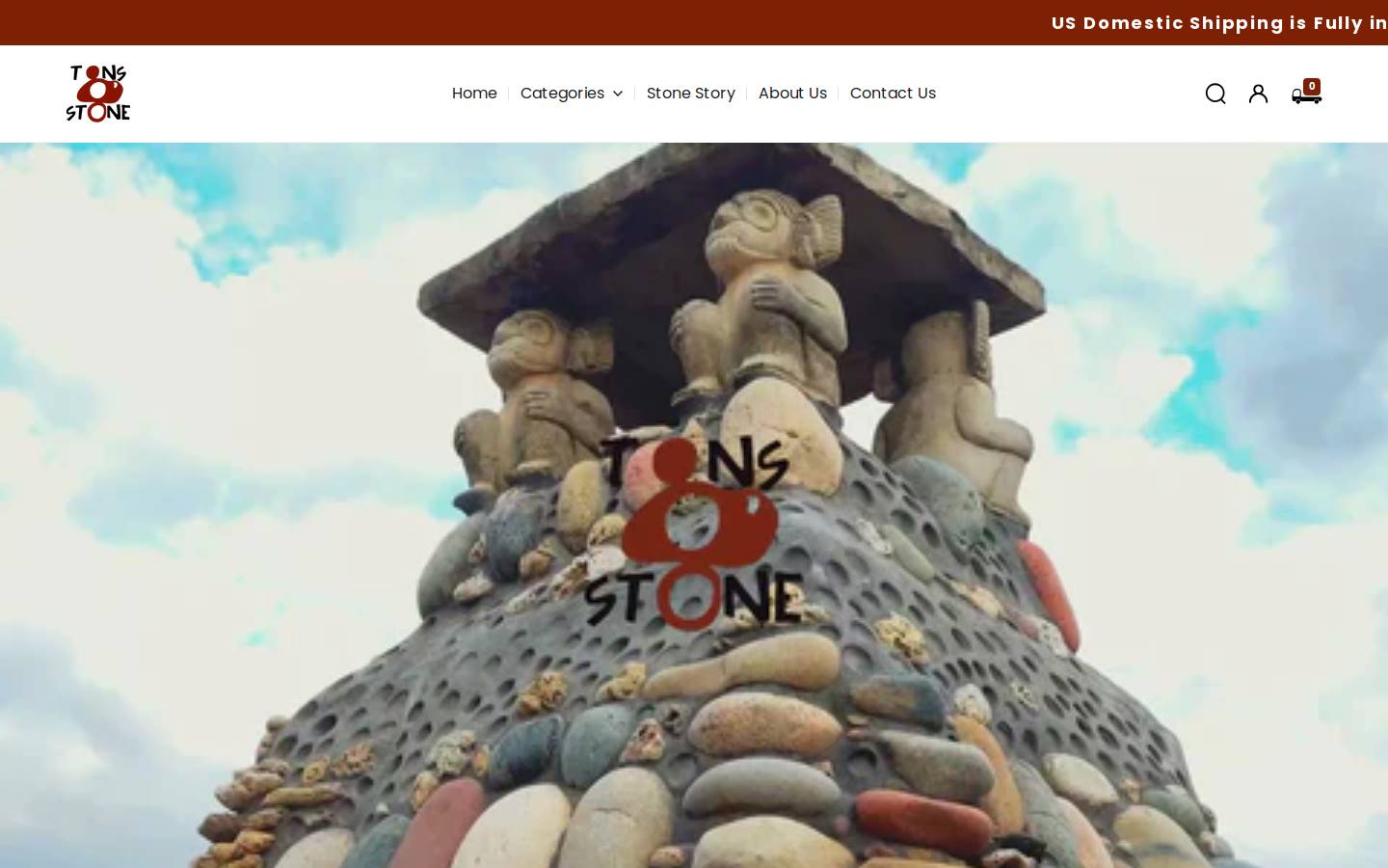 tonsofstone.com homepage screenshot