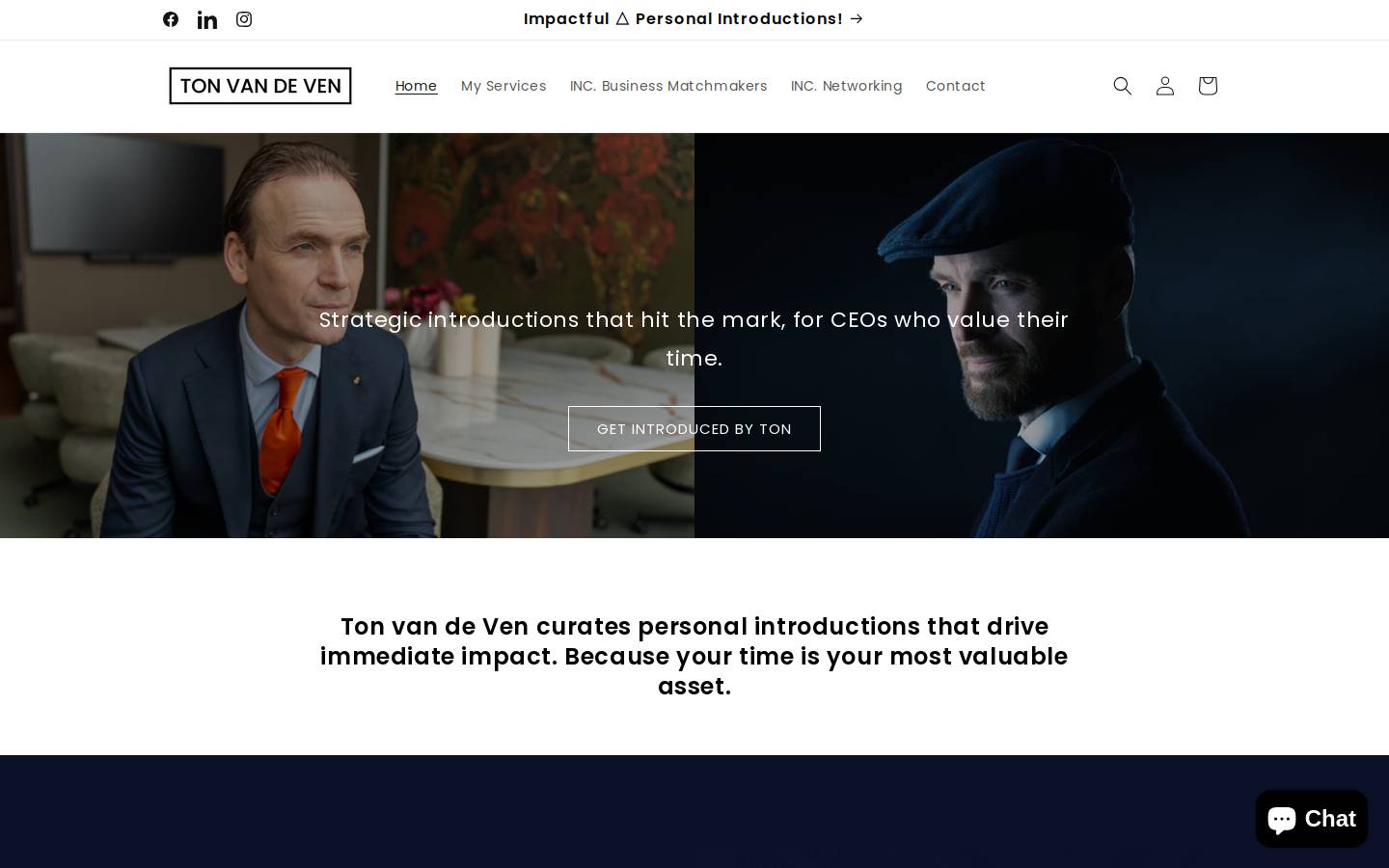 tonvandeven.com homepage screenshot