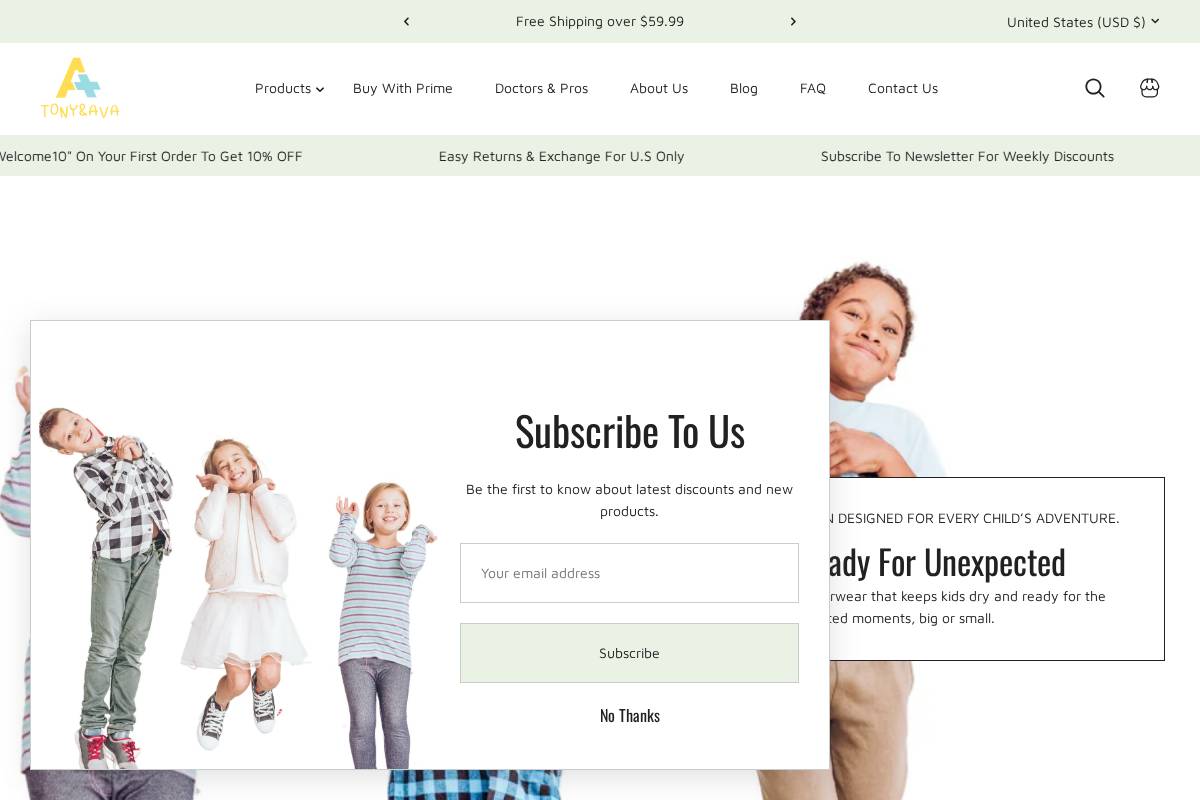 tonyava.com homepage screenshot