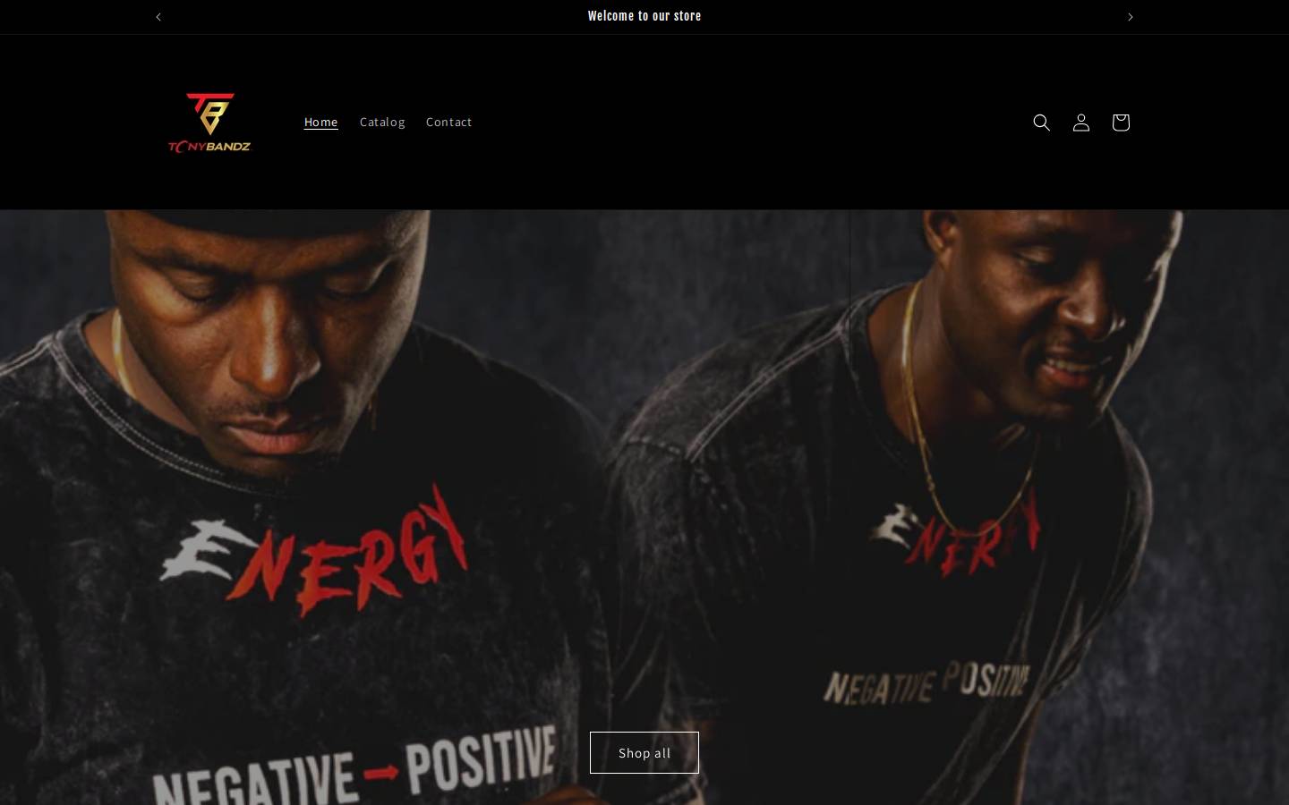 tonybandz.shop homepage screenshot
