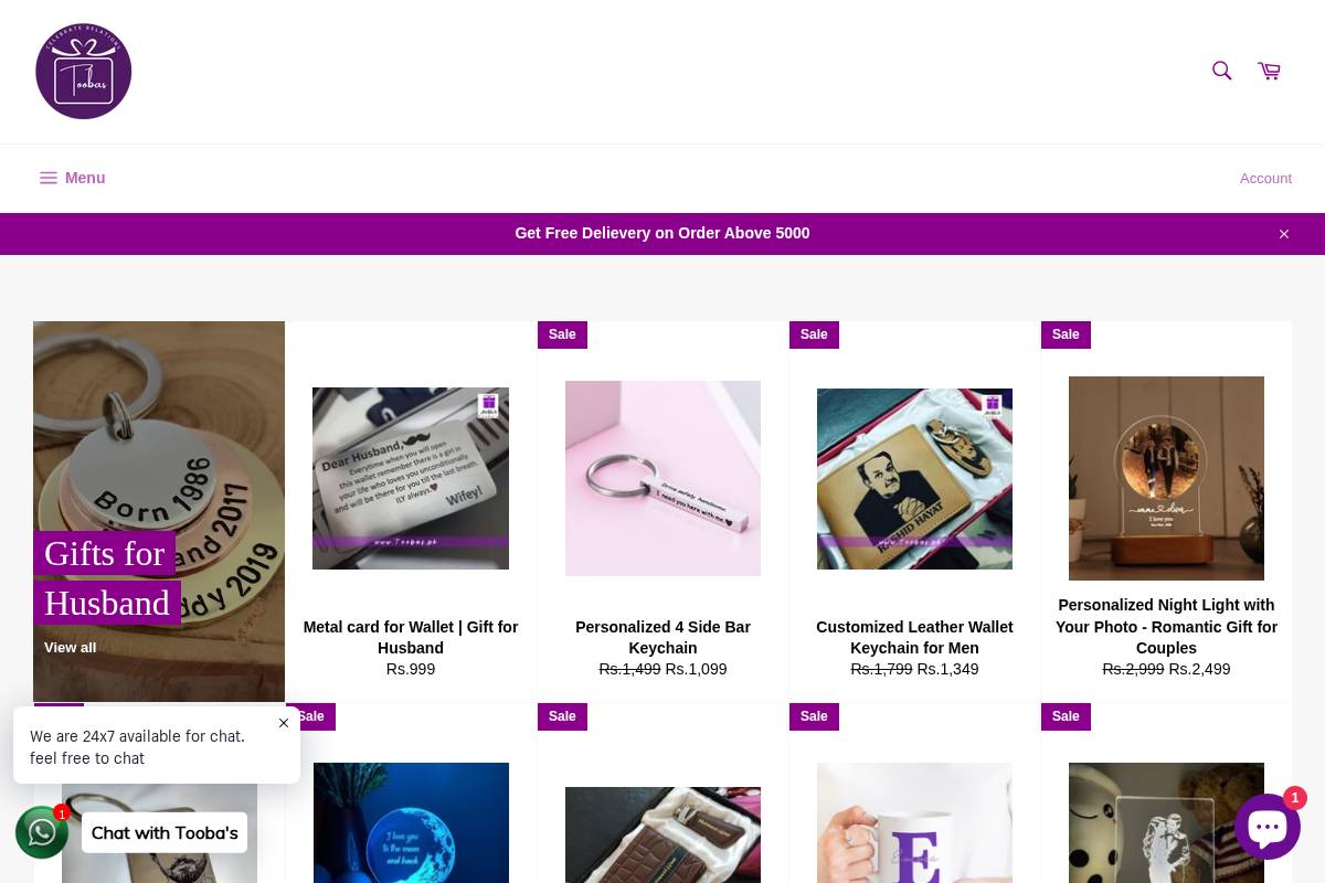 toobas.pk homepage screenshot