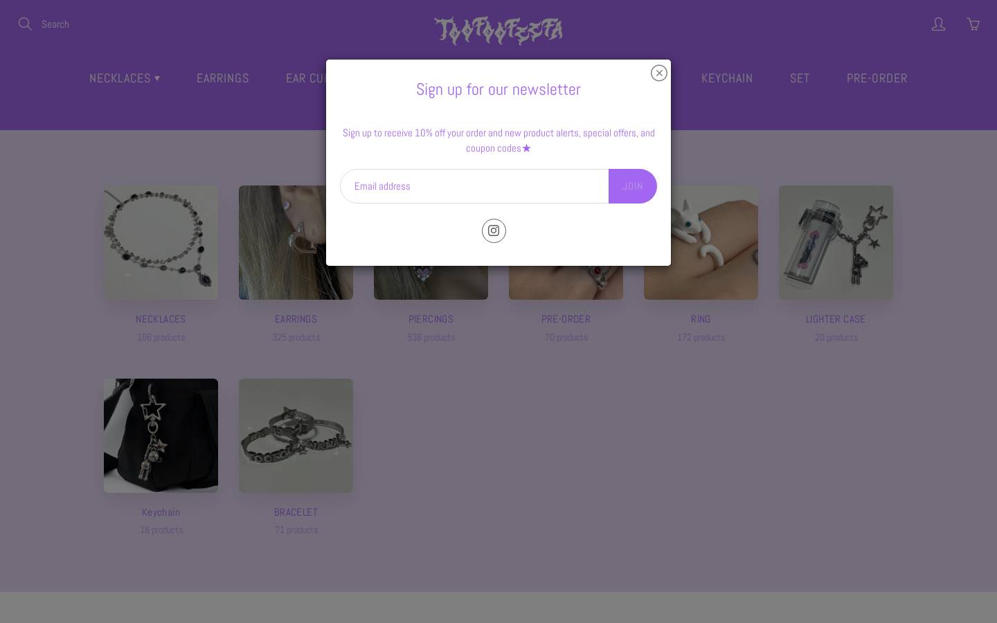toofoofeefa.com homepage screenshot