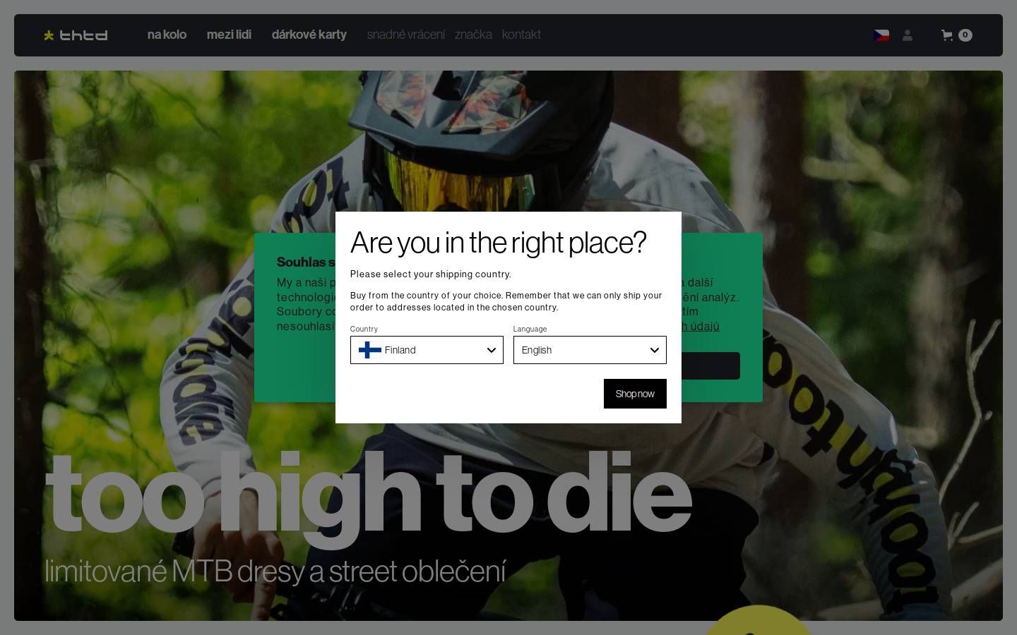 toohightodie.cz homepage screenshot