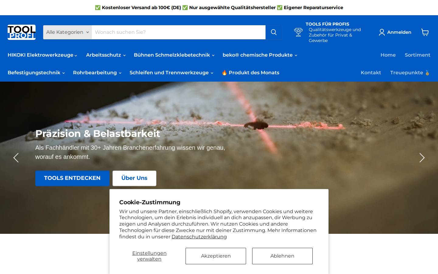 tool-profi.de homepage screenshot