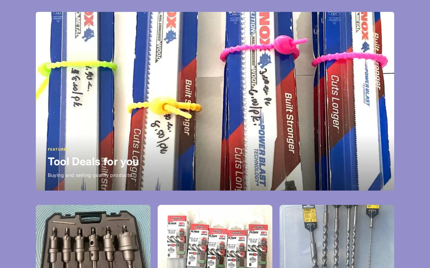 tooldeal.us homepage screenshot