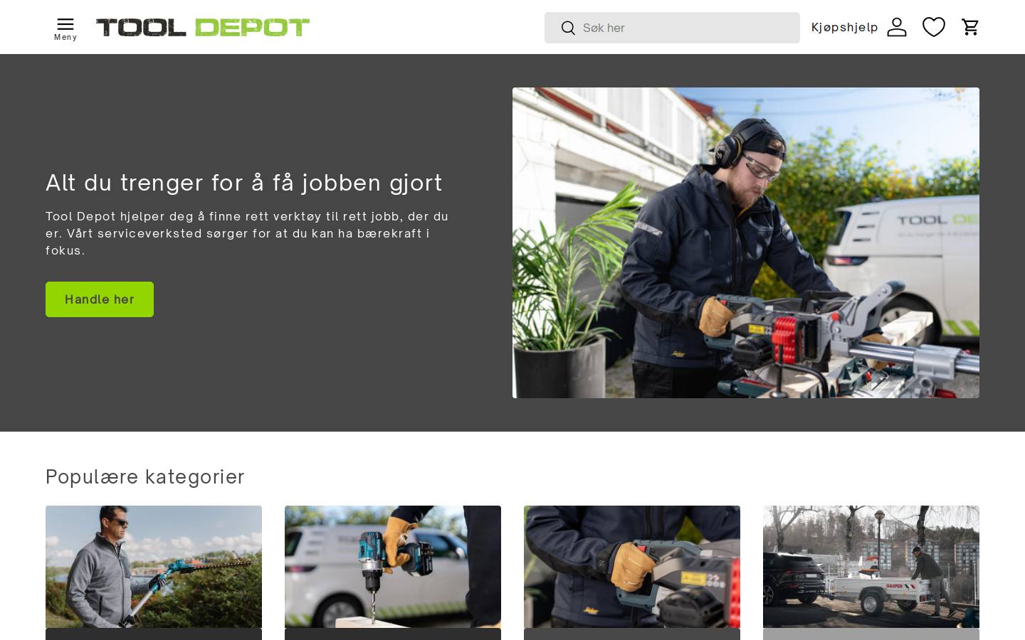 Tool Depot  homepage screenshot
