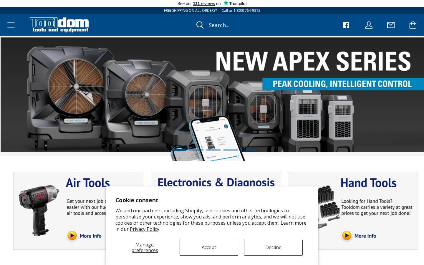 Tooldom homepage screenshot