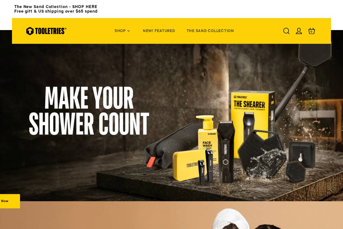 tooletries.com homepage screenshot