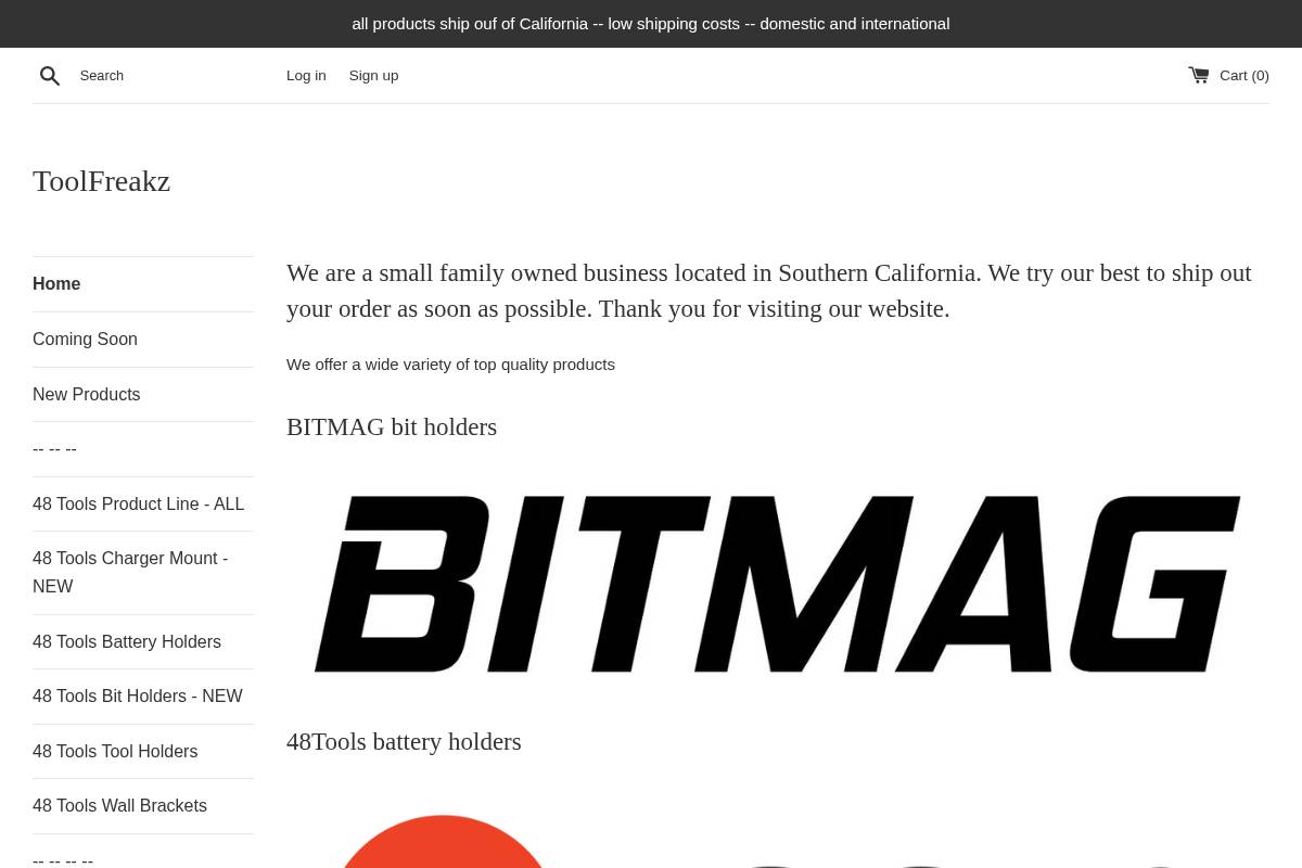 toolfreakz.com homepage screenshot