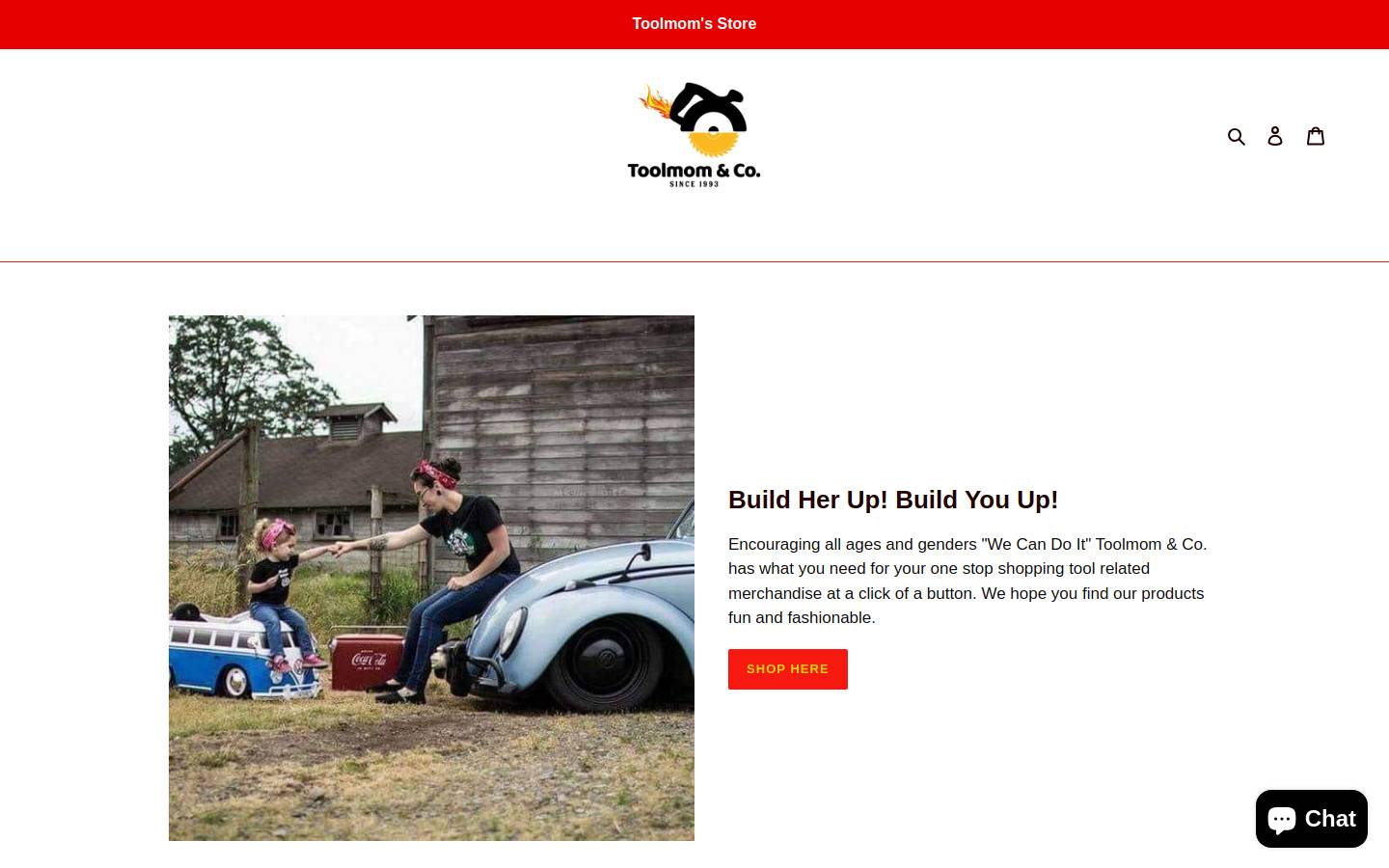 toolmomstore.com homepage screenshot