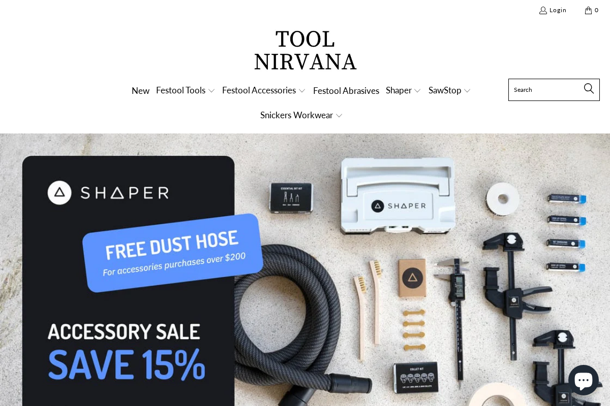 Tool Nirvana homepage screenshot