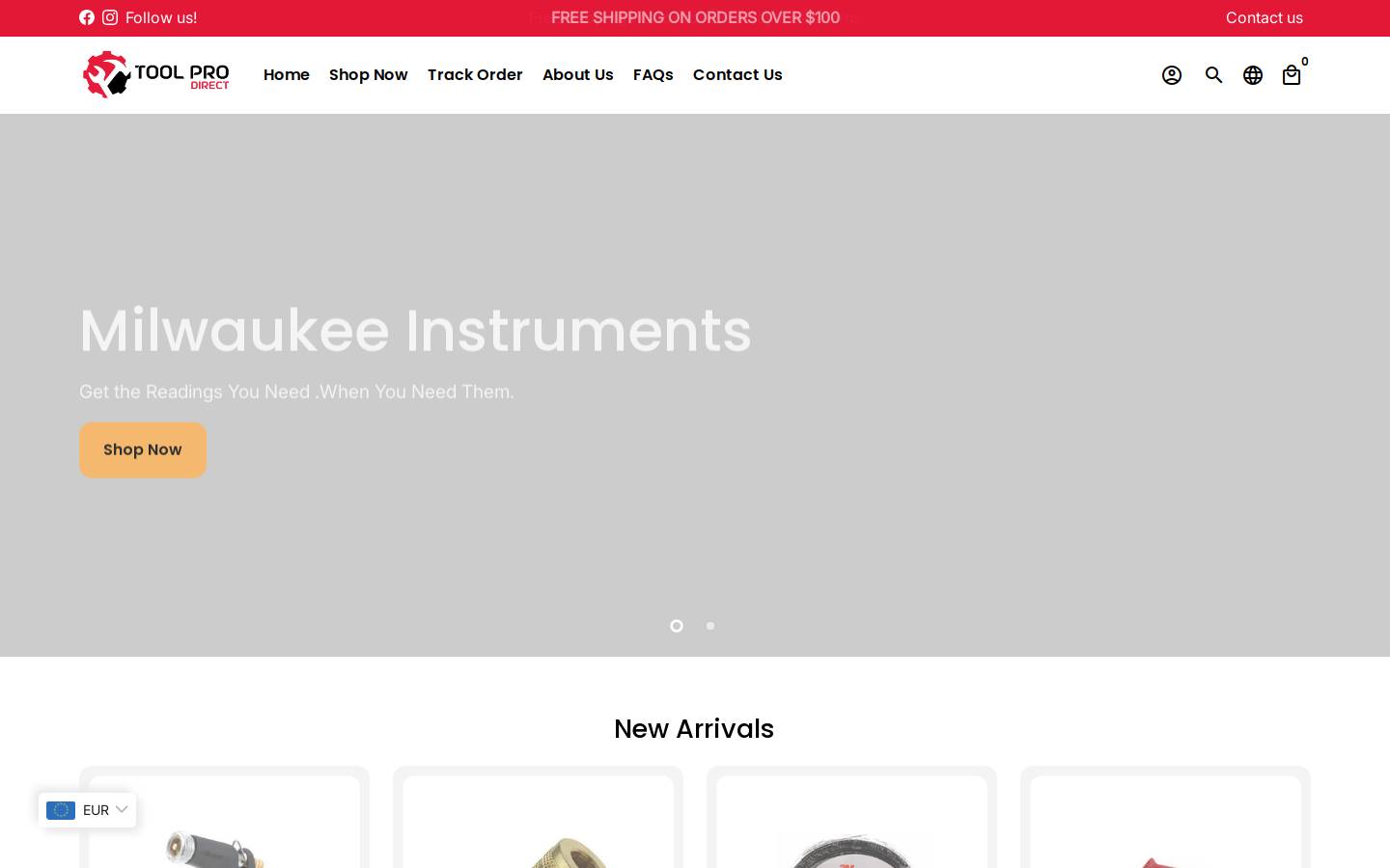 toolprodirect.com homepage screenshot