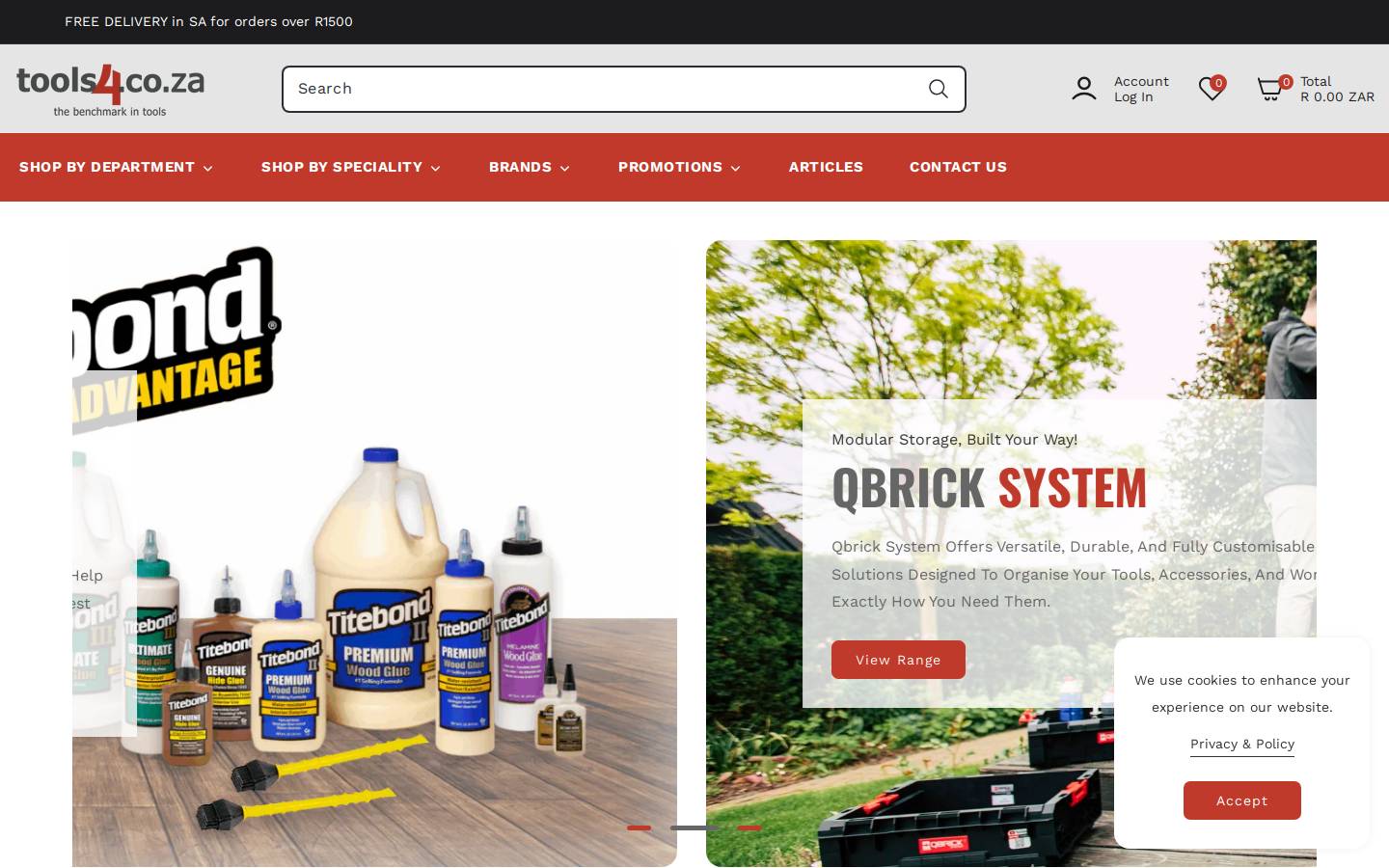 tools4.co.za homepage screenshot
