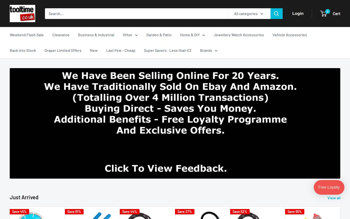 Tooltime UK Ltd homepage screenshot