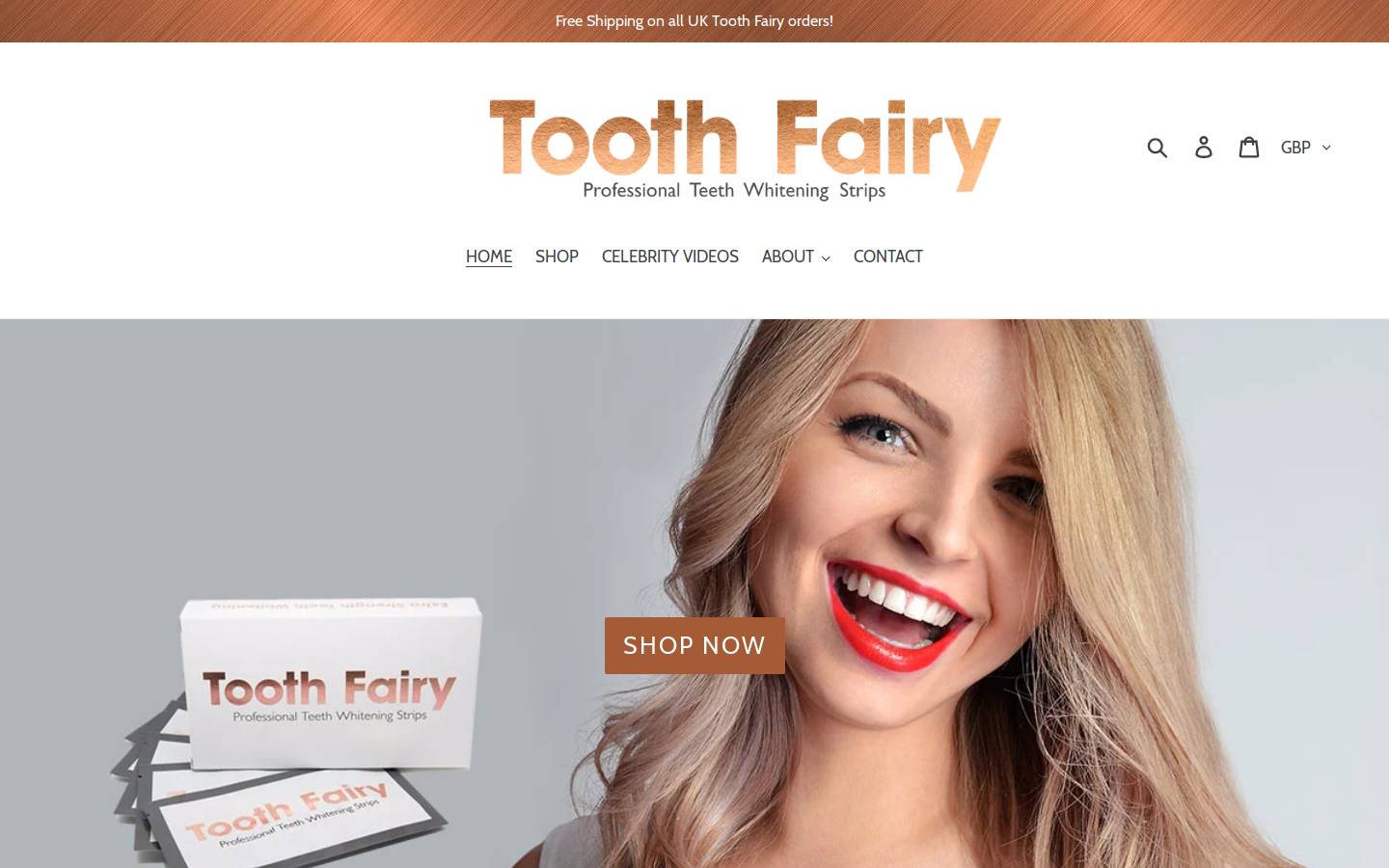 Tooth Fairy White homepage screenshot