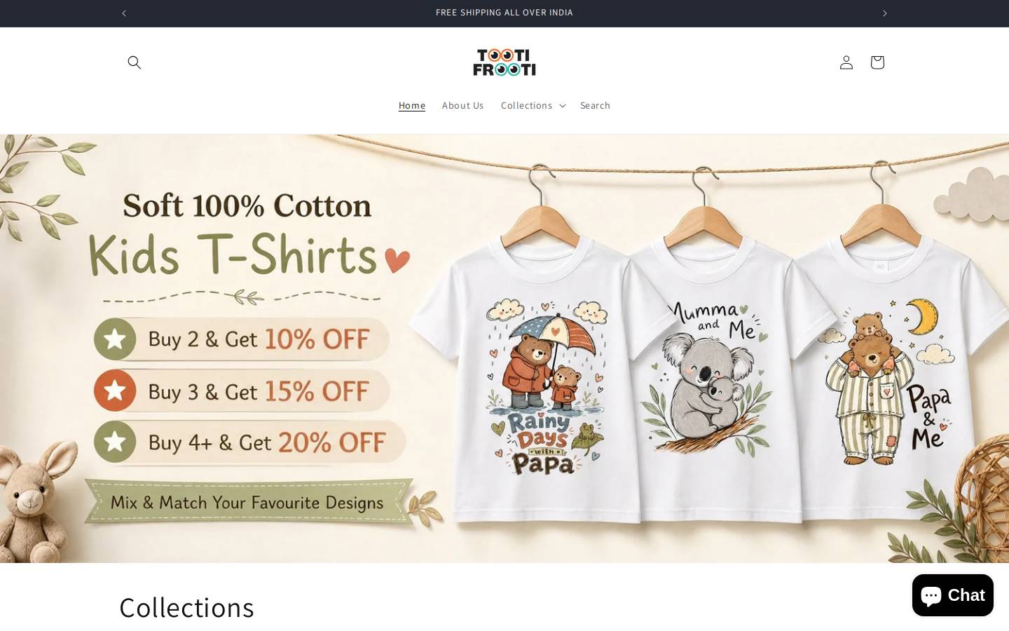 tootifrooti.com homepage screenshot
